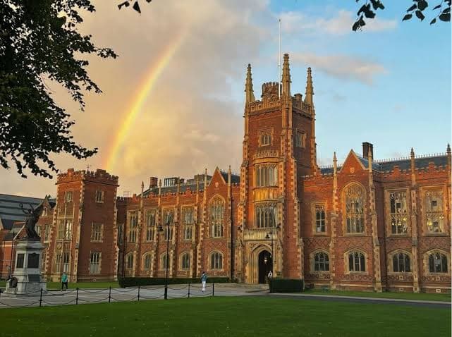 Queen's University Belfast campus in United Kingdom