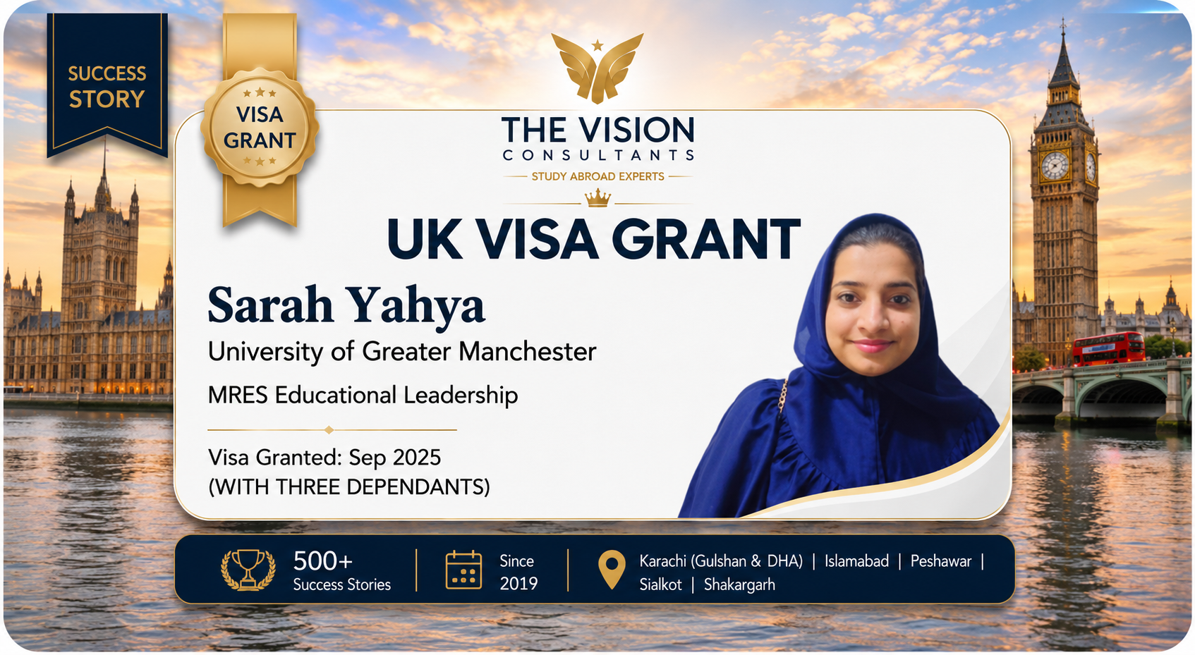 Sarah Yahya — UK Visa Grant